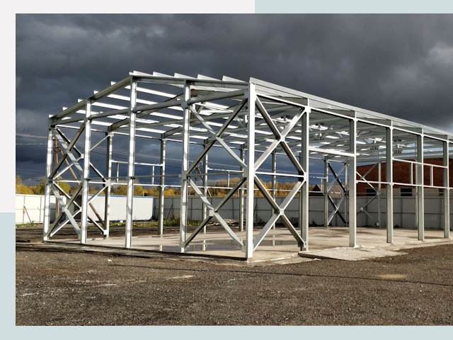 Двускатные ангары в Спасск-Дальний от 621 руб. за квадрат